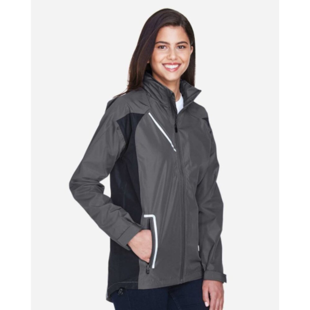 Team 365 Ladies' Dominator Waterproof Jacket - TT86W - Sport Graphite